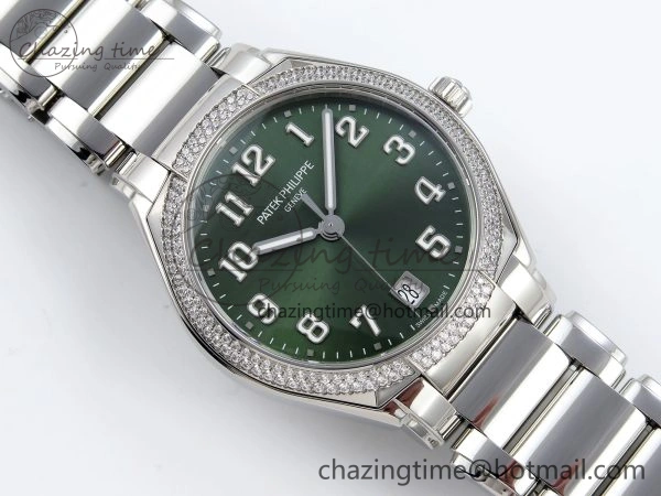 WrinkleFree Twenty~4 7300 1200A SS PPF 1:1 Best Edition Green Dial on SS Bracelet A324 Super Clone 8766