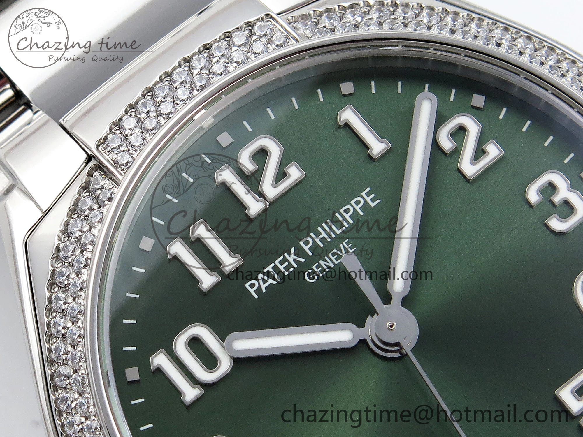 WrinkleFree Twenty~4 7300 1200A SS PPF 1:1 Best Edition Green Dial on SS Bracelet A324 Super Clone 8766