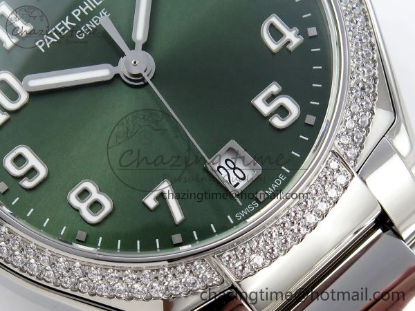 WrinkleFree Twenty~4 7300 1200A SS PPF 1:1 Best Edition Green Dial on SS Bracelet A324 Super Clone 8766