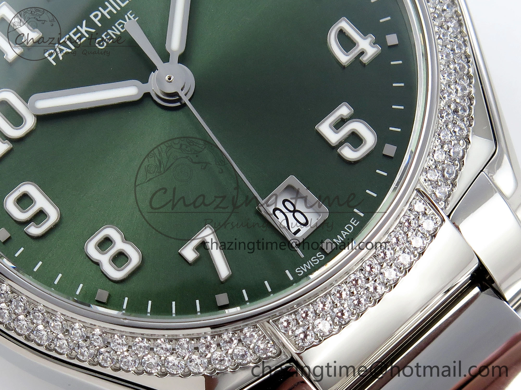 WrinkleFree Twenty~4 7300 1200A SS PPF 1:1 Best Edition Green Dial on SS Bracelet A324 Super Clone 8766