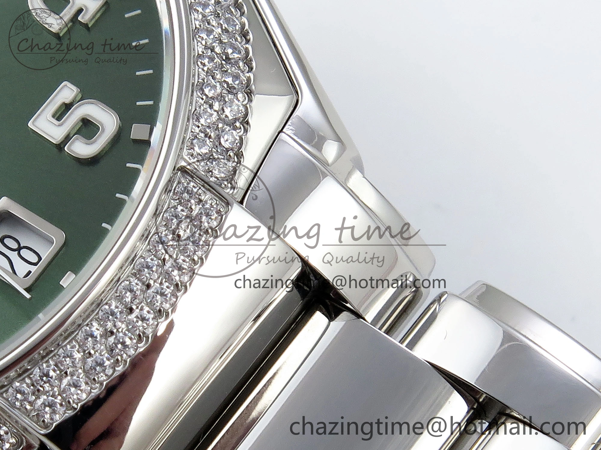 WrinkleFree Twenty~4 7300 1200A SS PPF 1:1 Best Edition Green Dial on SS Bracelet A324 Super Clone 8766