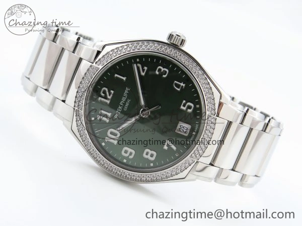 WrinkleFree Twenty~4 7300 1200A SS PPF 1:1 Best Edition Green Dial on SS Bracelet A324 Super Clone 8766