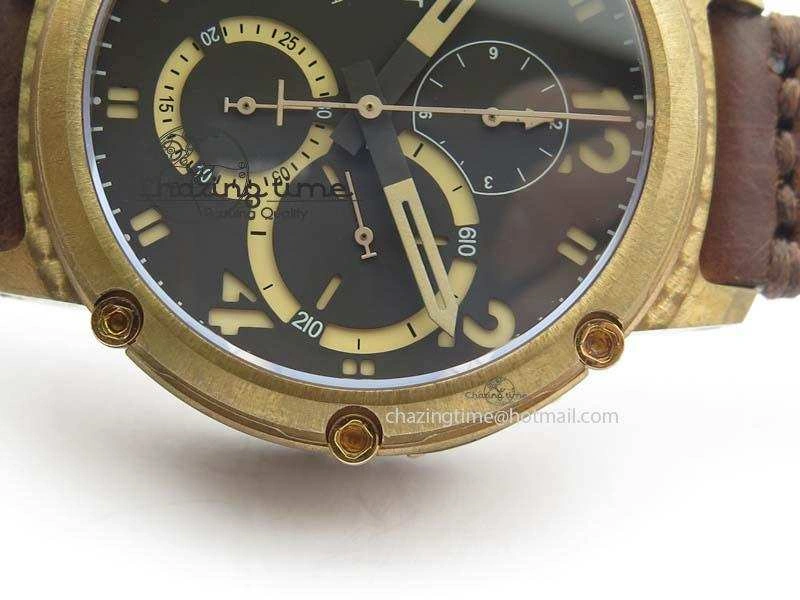 U-51 Chimera Bronzo 1:1 Best Edition Brown Dial On Brown Leather Strap A Comfortable 9798