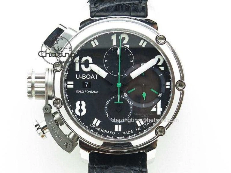 U-51 Chimera Watch Limited Edition Black Dial on Black Leather Strap A FastDry 9802