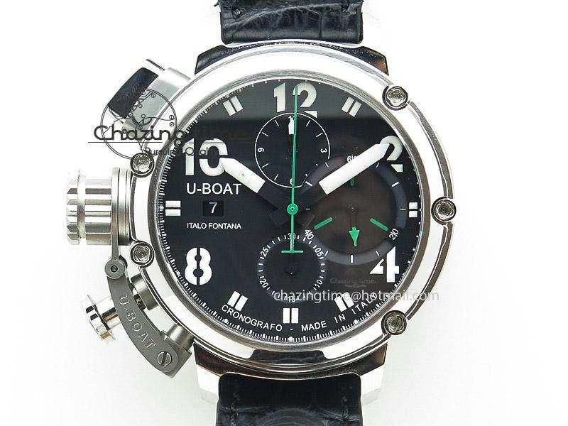U-51 Chimera Watch Limited Edition Black Dial on Black Leather Strap A FastDry 9802