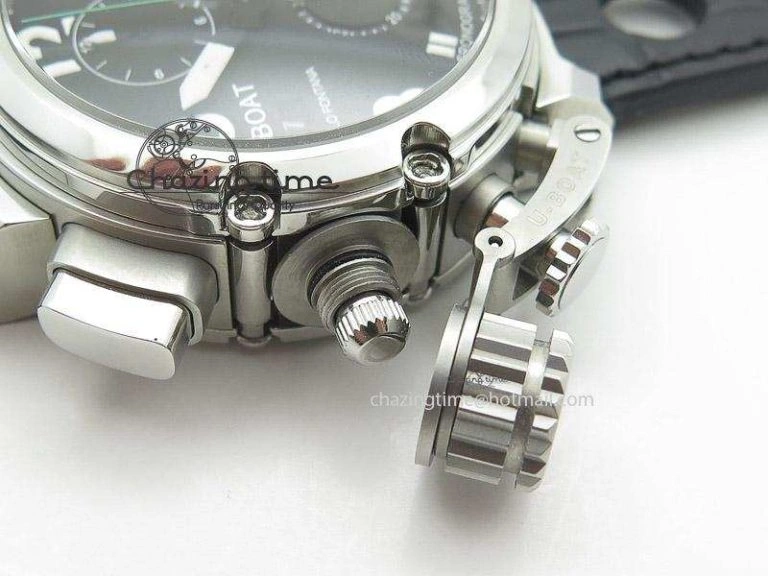U-51 Chimera Watch Limited Edition Black Dial on Black Leather Strap A FastDry 9802