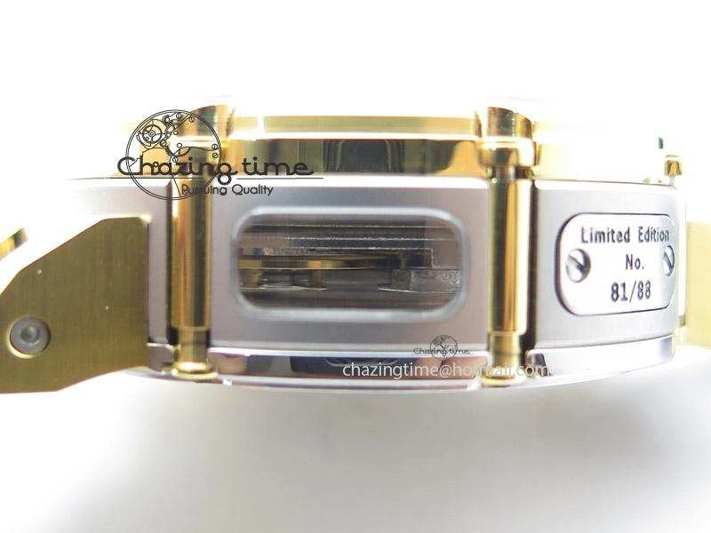 Compact U-51 Chimera Watch Limited Edition SS YG Black Dial on Black Leather Strap A 9800