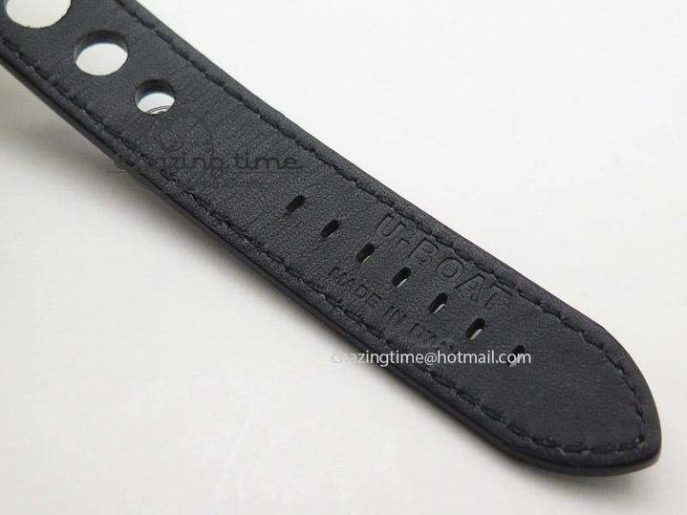 Compact U-51 Chimera Watch Limited Edition SS YG Black Dial on Black Leather Strap A 9800