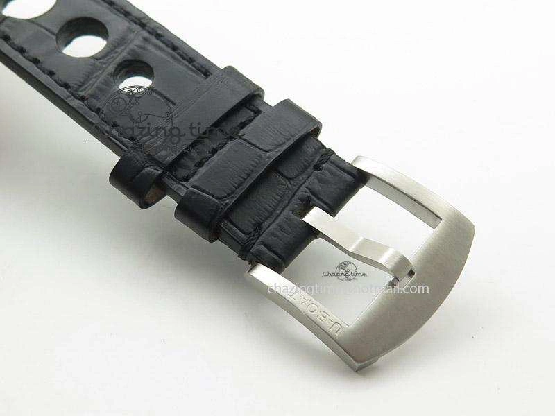 Compact U-51 Chimera Watch Limited Edition SS YG Black Dial on Black Leather Strap A 9800