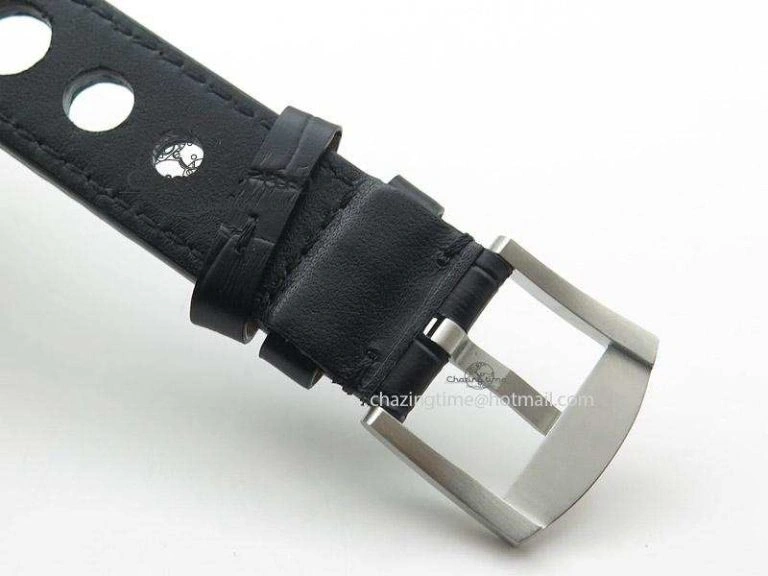 Compact U-51 Chimera Watch Limited Edition SS YG Black Dial on Black Leather Strap A 9800