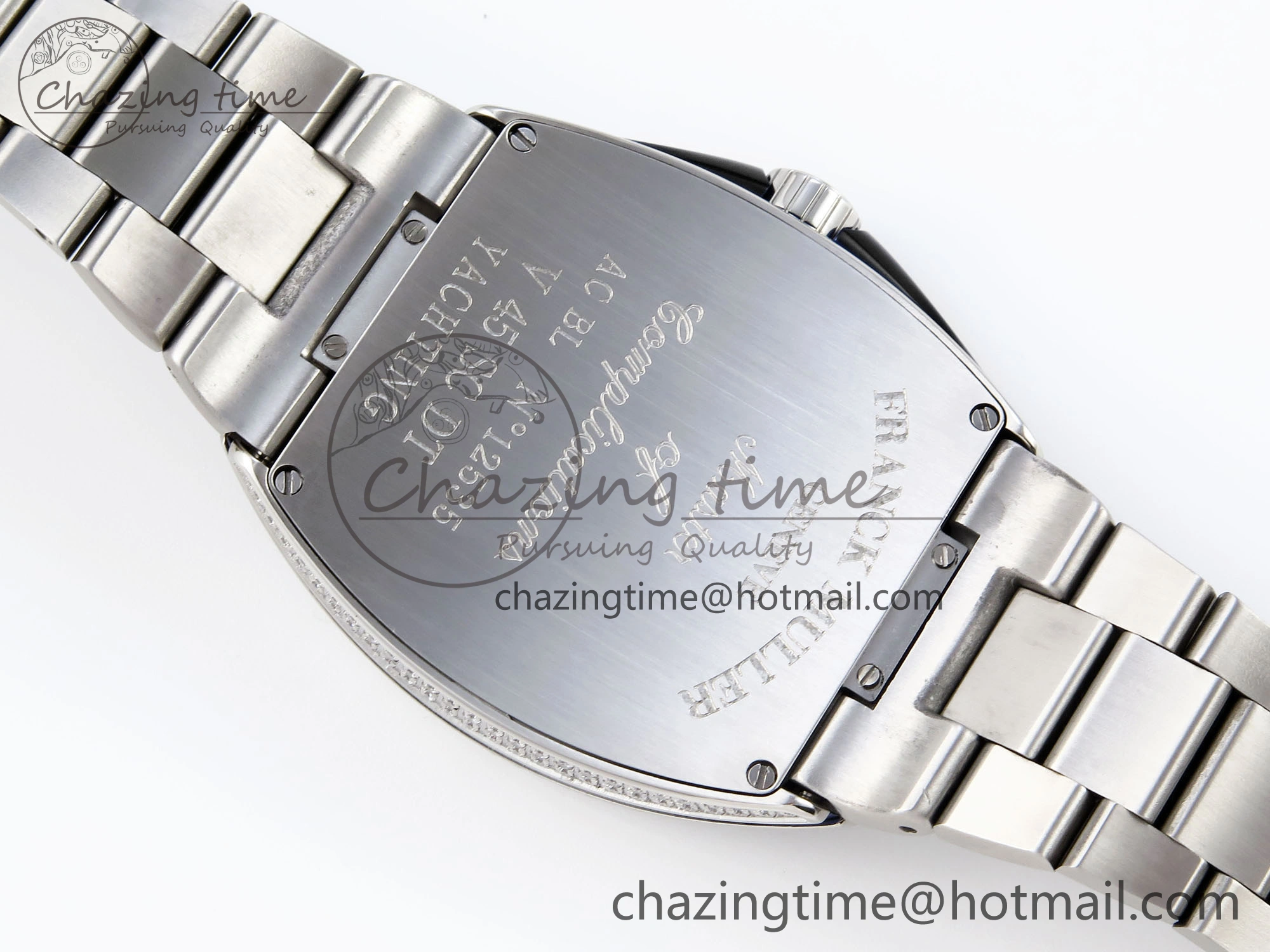 Contemporary VANGUARD SS BLACK FULL DIAMONDS ABF BEST EDITION DIAMONDS BLUE DIAL ON DIAMONDS BRACELET A 6506