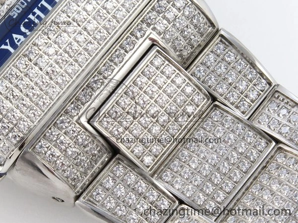 VANGUARD SS BLUE FULL DIAMONDS ABF BEST EDITION DIAMONDS BLUE DIAL ON DIAMONDS BRACELET A Durable 6511