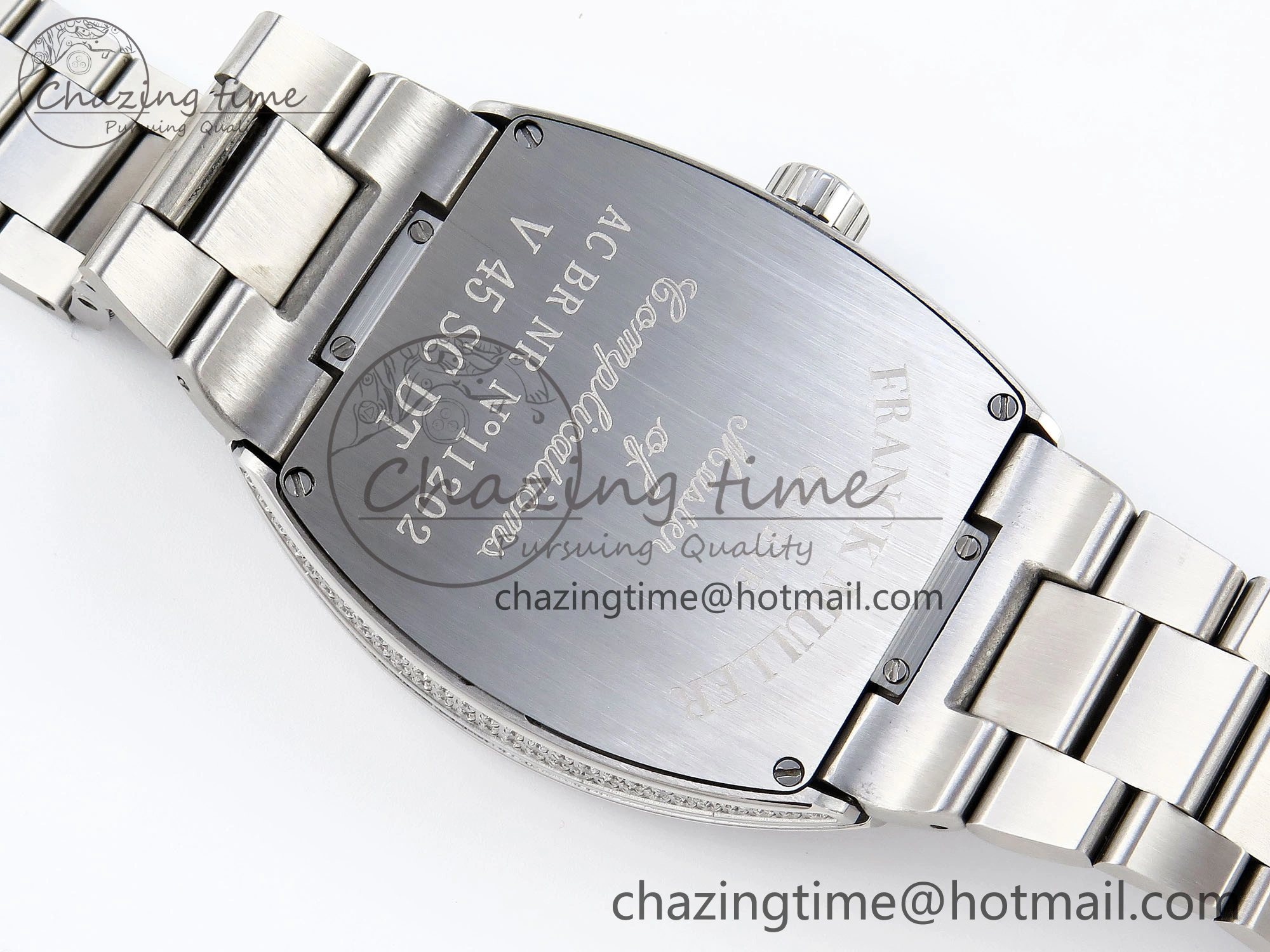 HighPerformance VANGUARD SS FULL DIAMONDS ABF BEST EDITION DIAMONDS BLACK DIAL ON DIAMONDS BRACELET A 6510
