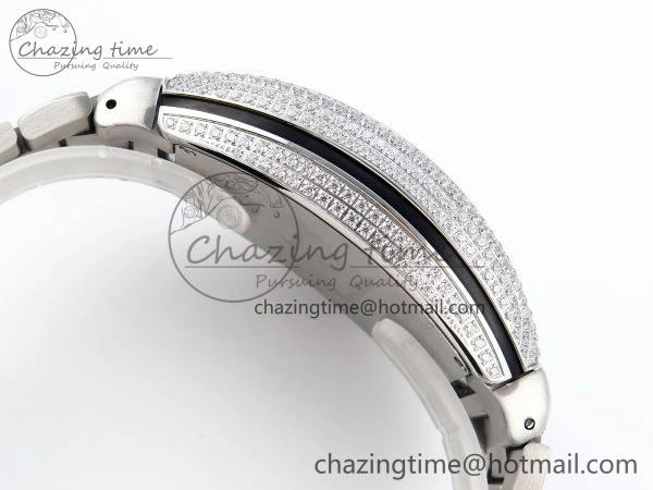 SoftTouch VANGUARD SS FULL DIAMONDS ABF BEST EDITION DIAMONDS BLUE DIAL ON DIAMONDS BRACELET A 6509