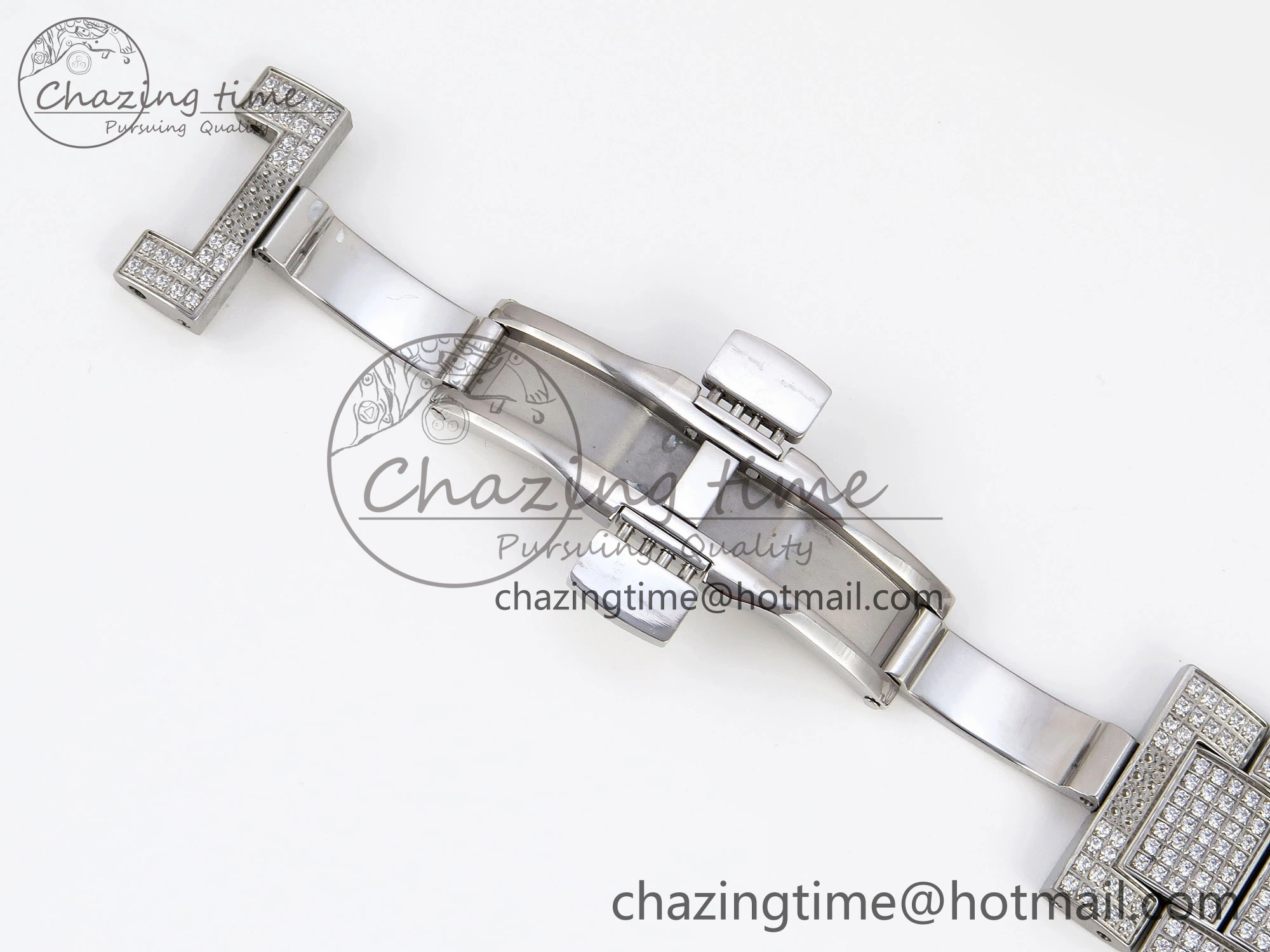 SoftTouch VANGUARD SS FULL DIAMONDS ABF BEST EDITION DIAMONDS BLUE DIAL ON DIAMONDS BRACELET A 6509