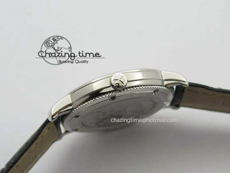 VC Sec@6 SS UT Best Edition Gray Dial Sticks Markers On Black Leather Strap Bold 10000