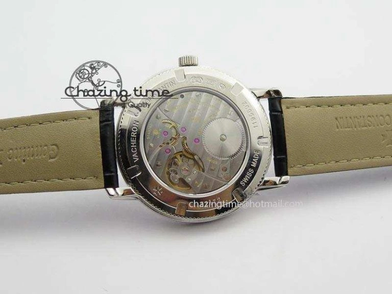 VC Sec@6 SS UT Best Edition Gray Dial Sticks Markers On Black Leather Strap Bold 10000