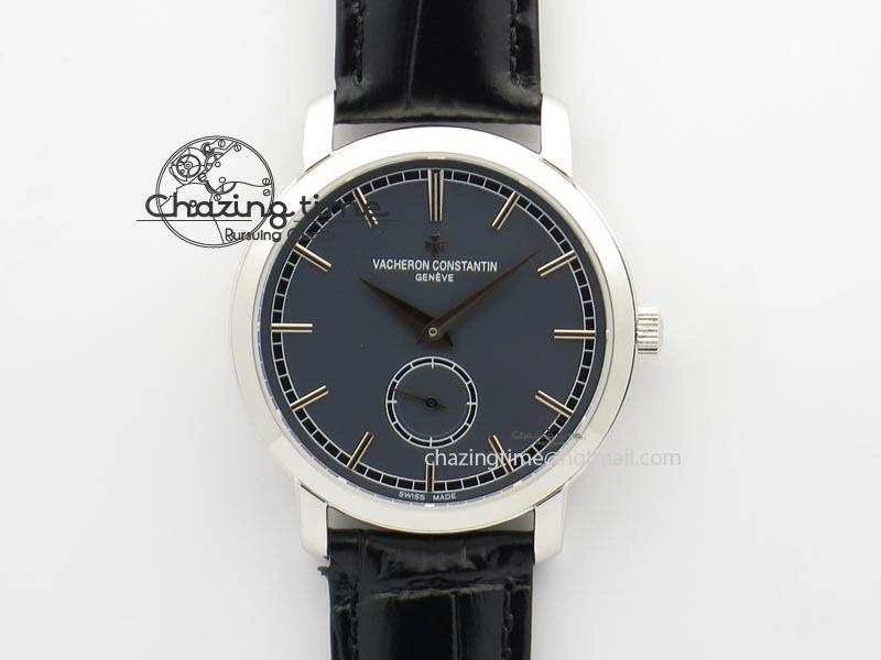 VC Sec@6 SS UT Best Edition Gray Dial Sticks Markers On Black Leather Strap Bold 10000