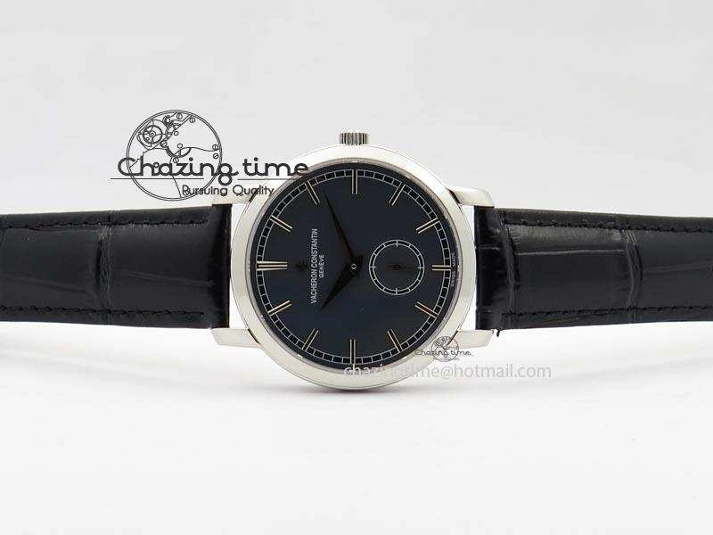 VC Sec@6 SS UT Best Edition Gray Dial Sticks Markers On Black Leather Strap Bold 10000