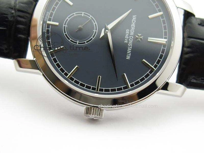 VC Sec@6 SS UT Best Edition Gray Dial Sticks Markers On Black Leather Strap Bold 10000