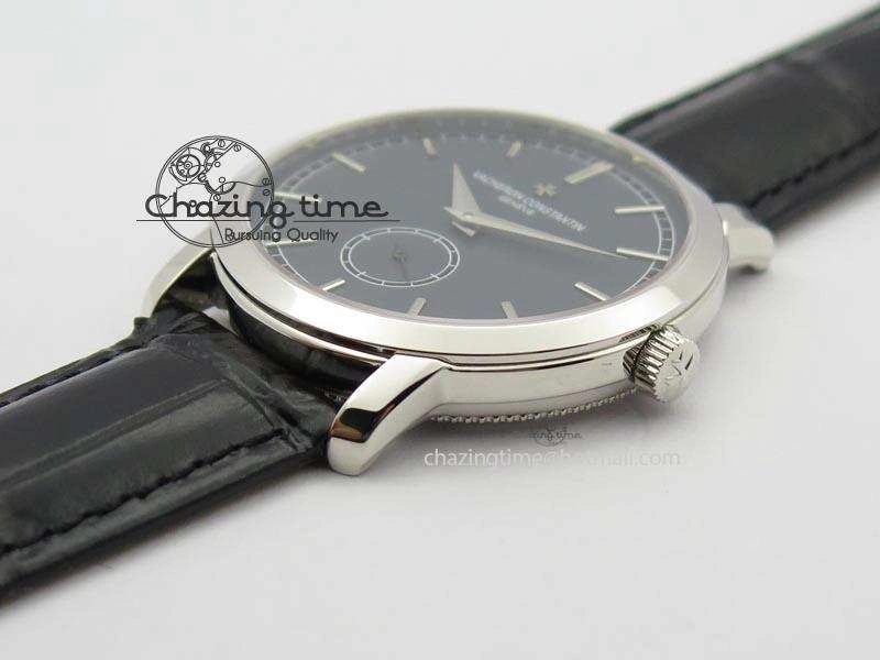 VC Sec@6 SS UT Best Edition Gray Dial Sticks Markers On Black Leather Strap Bold 10000