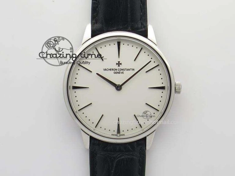 VC Sec@6 SS UT Best Edition Gray Dial Sticks Markers On Black Leather Strap Bold 10000