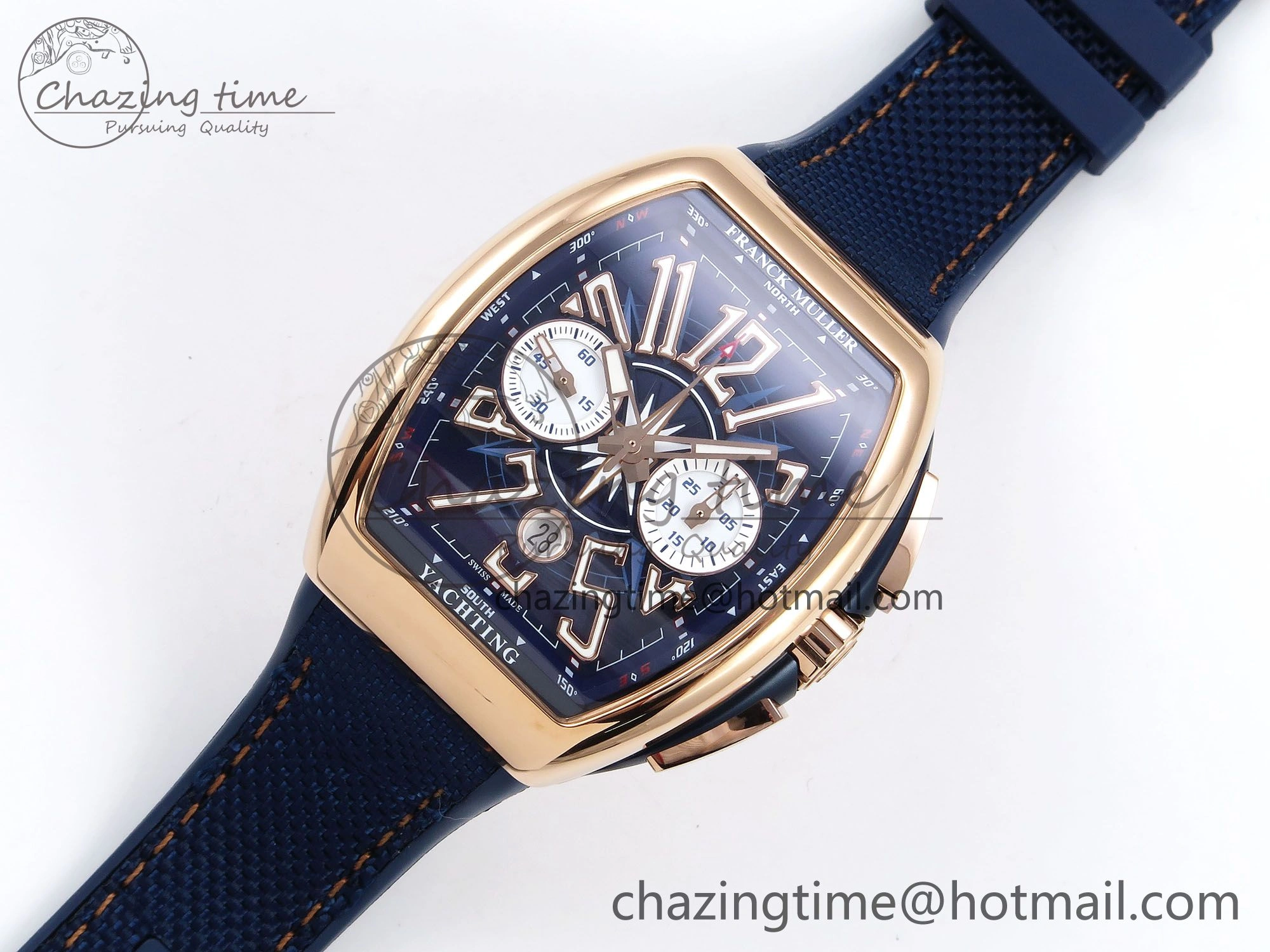 Vanguard Chrono RG ABF 1:1 Best Edition Blue Dial on Blue Nylon Strap A Compact 6502