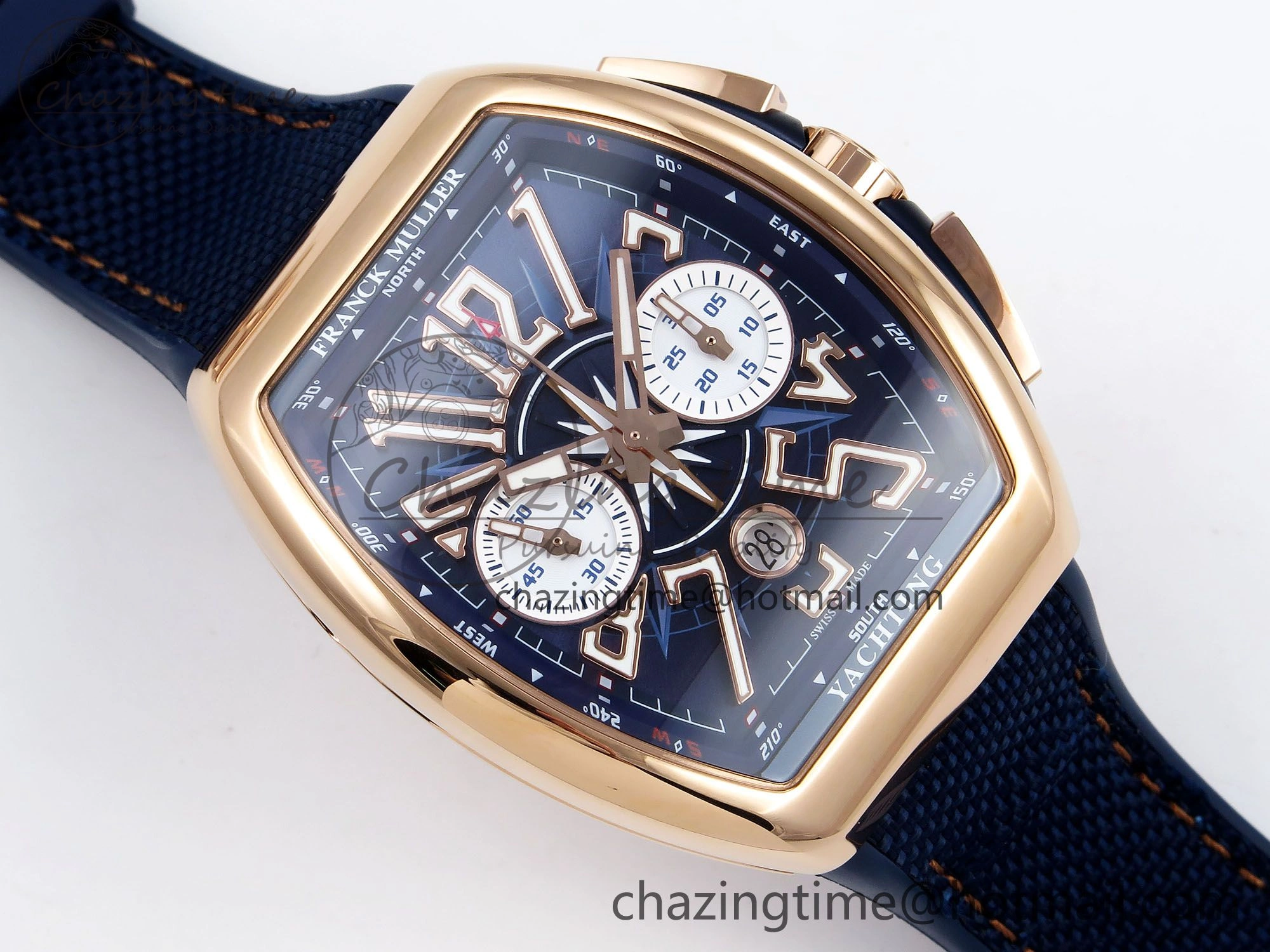Vanguard Chrono RG ABF 1:1 Best Edition Blue Dial on Blue Nylon Strap A Compact 6502