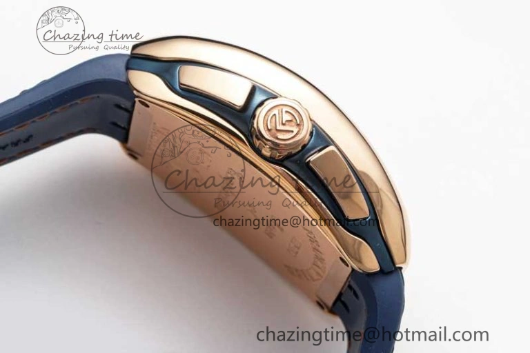 Trendy Vanguard Chrono RG ABF 1:1 Best Edition Blue Textured Dial on Blue Gummy Strap A 6517