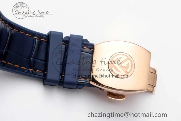 Trendy Vanguard Chrono RG ABF 1:1 Best Edition Blue Textured Dial on Blue Gummy Strap A 6517