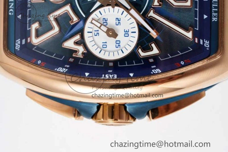Youthful Vanguard Chrono RG ABF 1:1 Best Edition Blue Textured Dial on Blue Nylon Strap A 6518