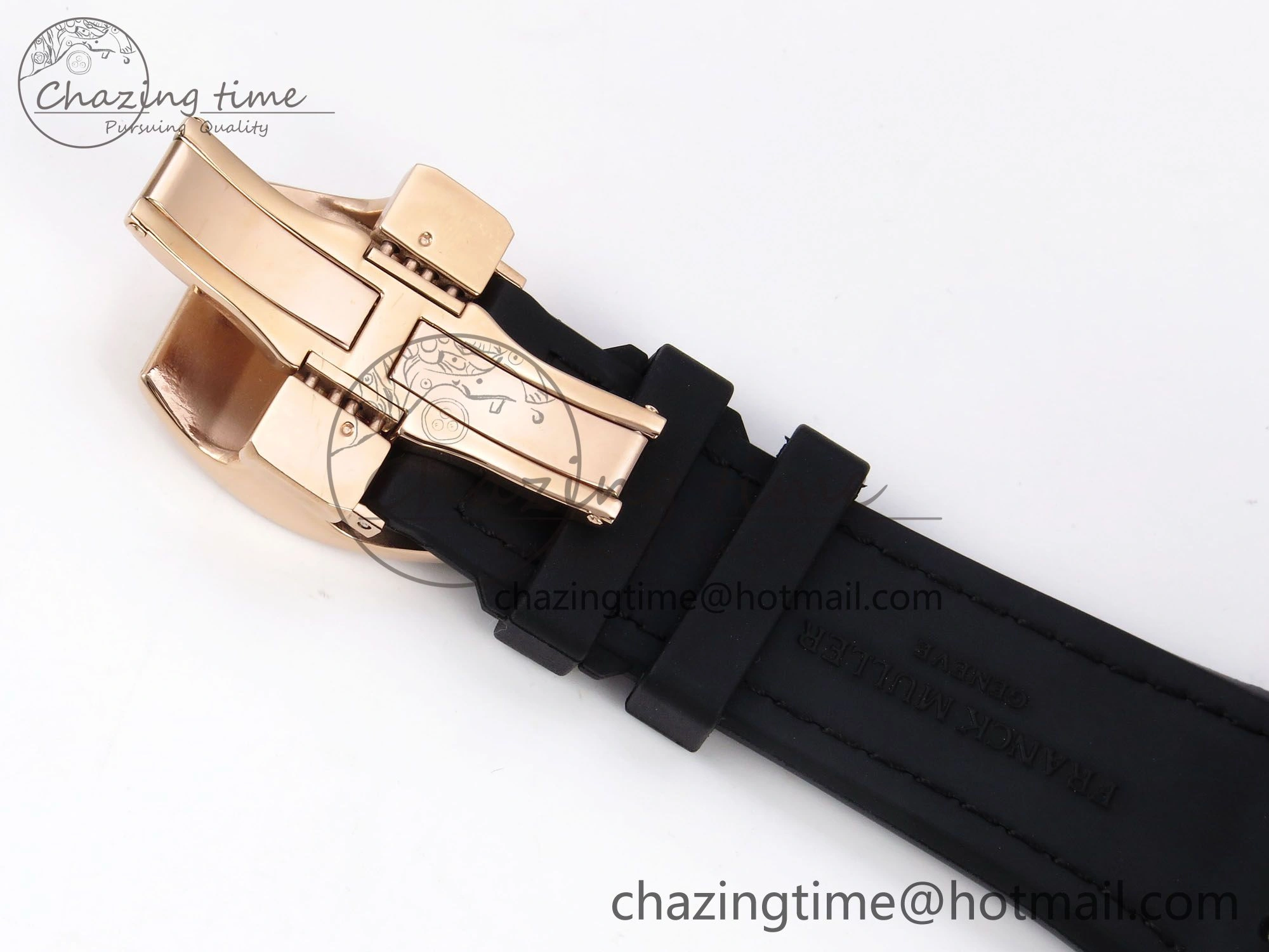 SoftTouch Vanguard Chrono RG Diamonds ABF 1:1 Best Edition Black Dial on Black Leather Strap A 6499