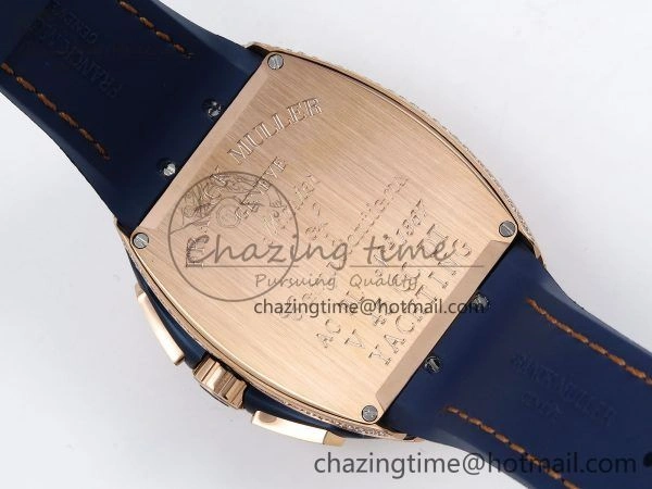 Vanguard Chrono RG Diamonds ABF 1:1 Best Edition Blue Dial on Blue Nylon Strap A Affordable 6501