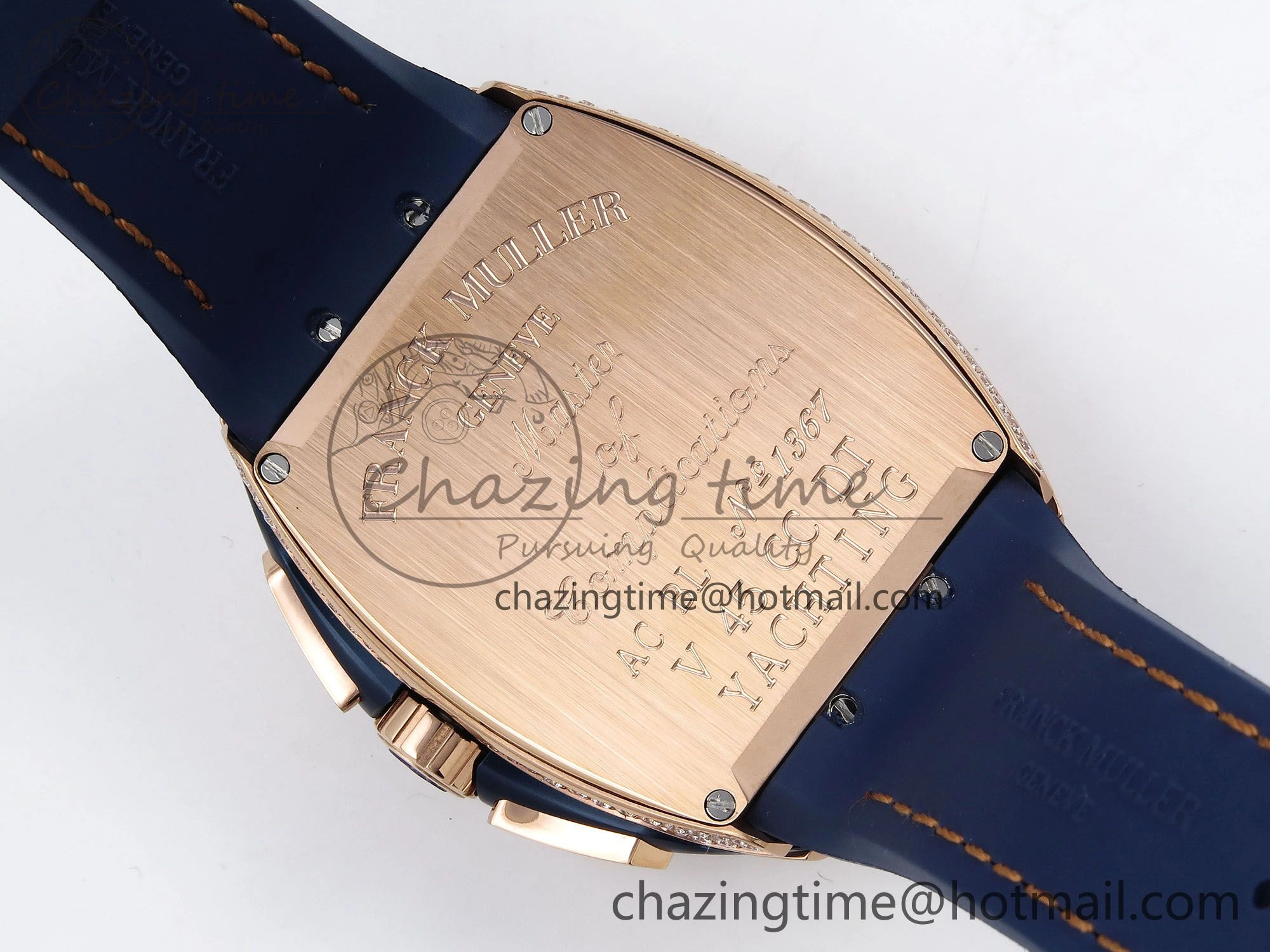 Vanguard Chrono RG Diamonds ABF 1:1 Best Edition Blue Dial on Blue Nylon Strap A Affordable 6501