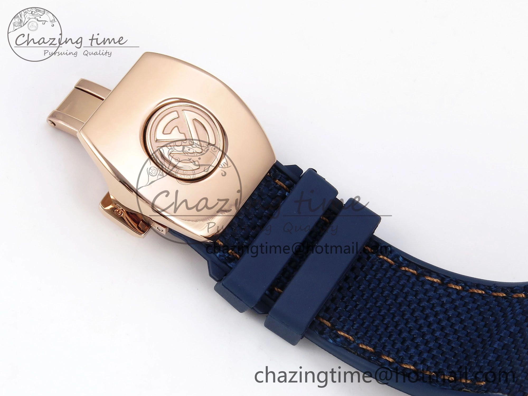 Vanguard Chrono RG Diamonds ABF 1:1 Best Edition Blue Dial on Blue Nylon Strap A Affordable 6501