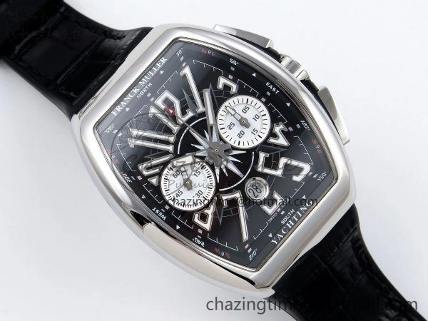 GoAnywhere Vanguard Chrono SS ABF 1:1 Best Edition Black Dial on Black Leather Strap A 6496