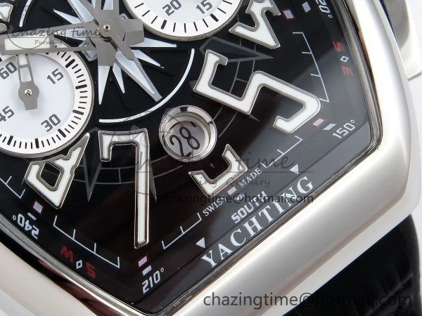 GoAnywhere Vanguard Chrono SS ABF 1:1 Best Edition Black Dial on Black Leather Strap A 6496