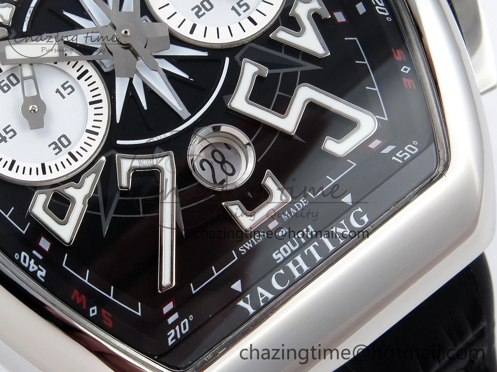 GoAnywhere Vanguard Chrono SS ABF 1:1 Best Edition Black Dial on Black Leather Strap A 6496