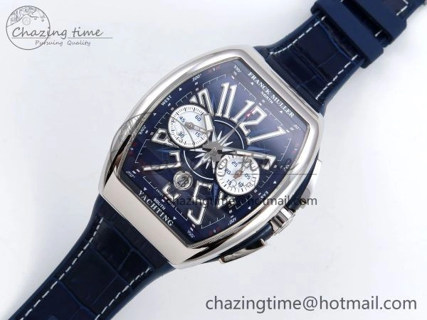 Vanguard Chrono SS ABF 1:1 Best Edition Blue Dial on Blue Leather Strap A Trendsetting 6505