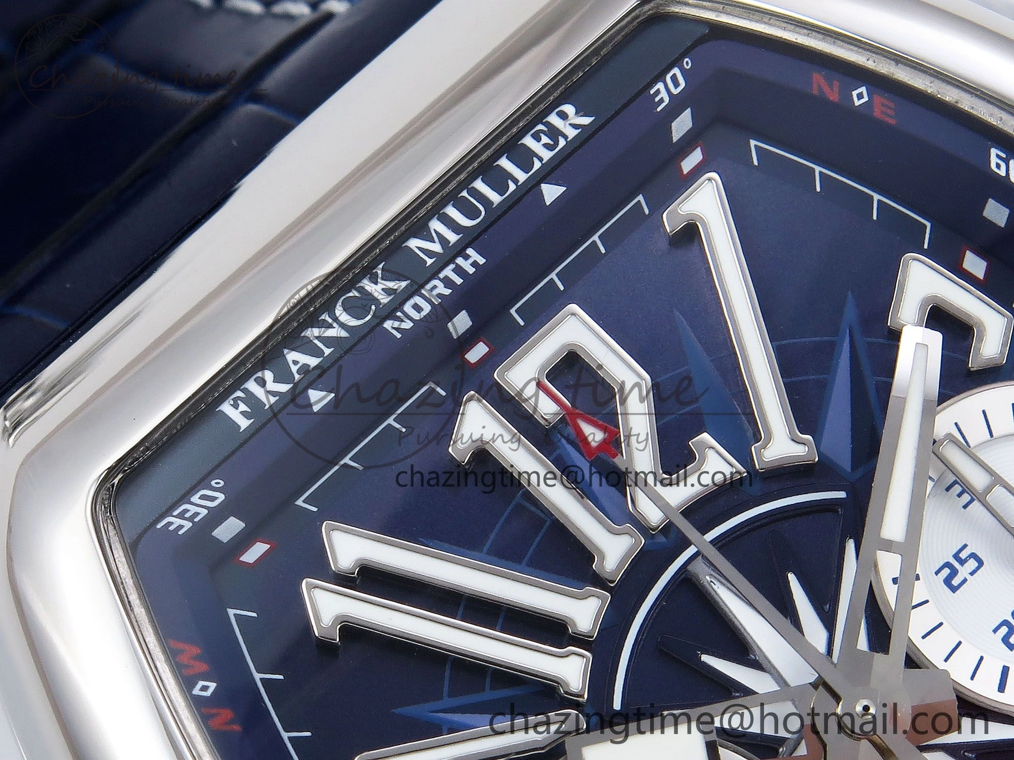 Vanguard Chrono SS ABF 1:1 Best Edition Blue Dial on Blue Leather Strap A Trendsetting 6505