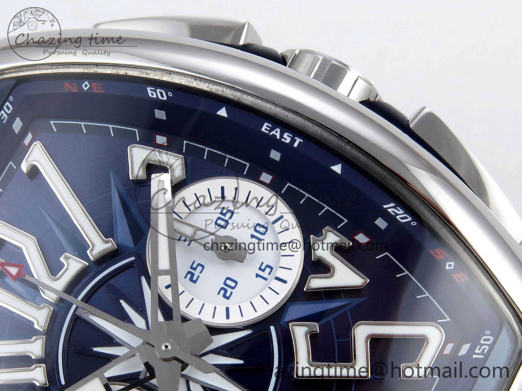 Vanguard Chrono SS ABF 1:1 Best Edition Blue Dial on Blue Leather Strap A Trendsetting 6505