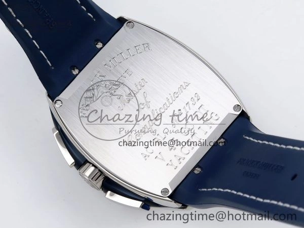 Vanguard Chrono SS ABF 1:1 Best Edition Blue Dial on Blue Leather Strap A Trendsetting 6505