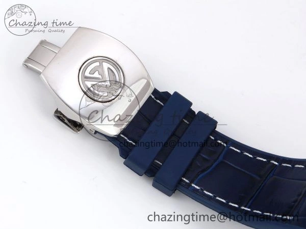 Vanguard Chrono SS ABF 1:1 Best Edition Blue Dial on Blue Leather Strap A Trendsetting 6505