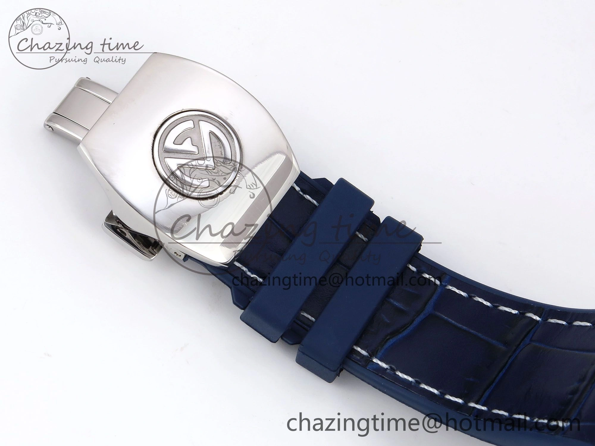 Vanguard Chrono SS ABF 1:1 Best Edition Blue Dial on Blue Leather Strap A Trendsetting 6505