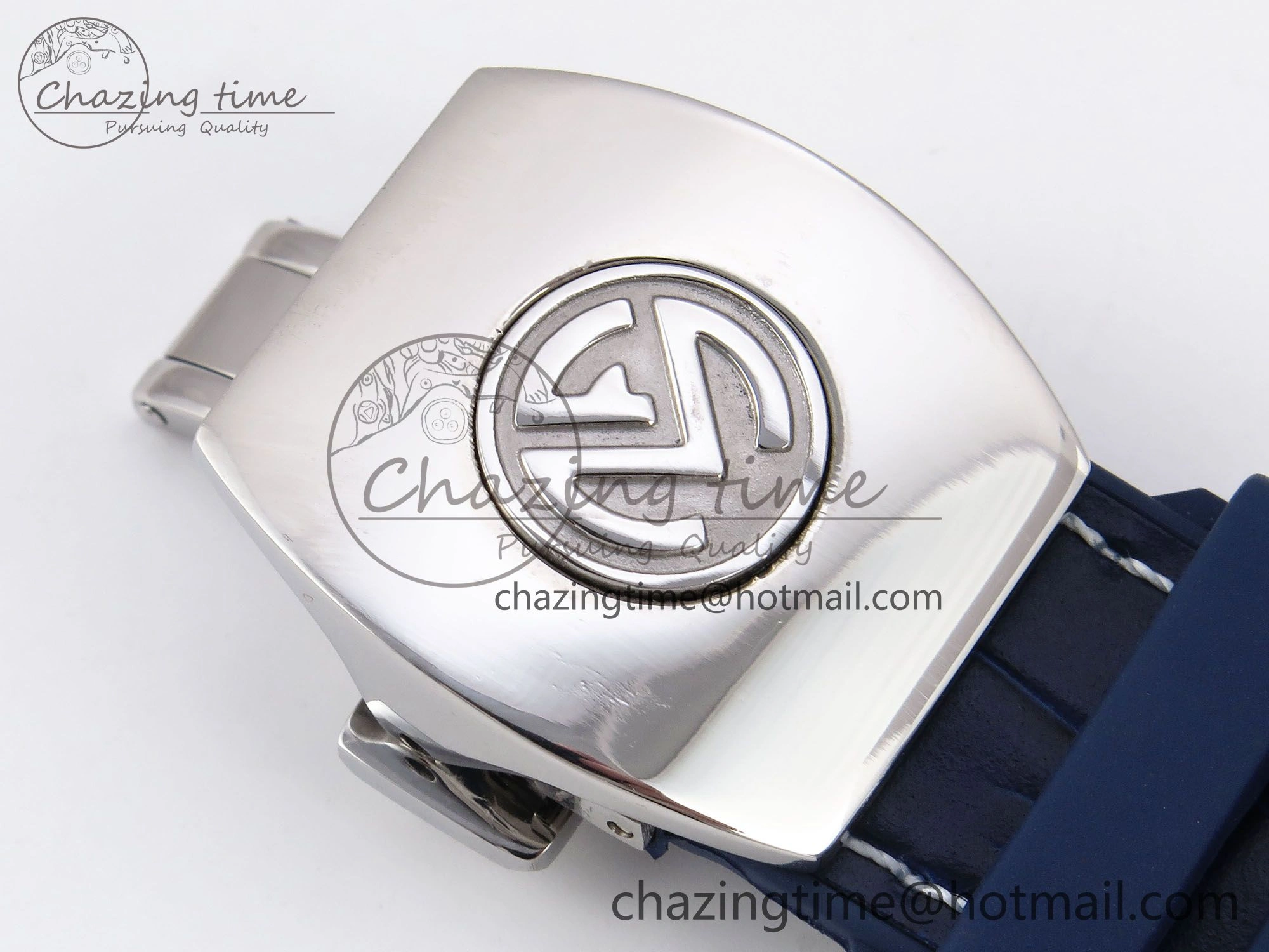 Vanguard Chrono SS ABF 1:1 Best Edition Blue Dial on Blue Leather Strap A Trendsetting 6505