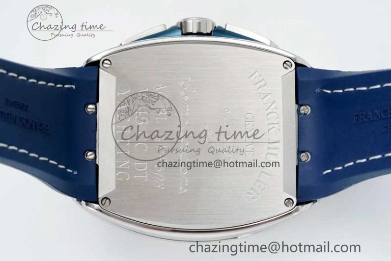 Practical Vanguard Chrono SS ABF 1:1 Best Edition Blue Textured Dial on Blue Nylon Strap A 6515