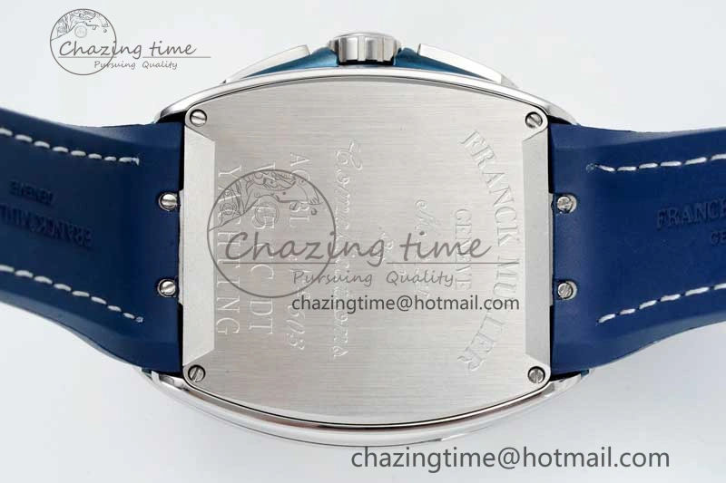 Practical Vanguard Chrono SS ABF 1:1 Best Edition Blue Textured Dial on Blue Nylon Strap A 6515