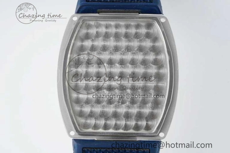 Practical Vanguard Chrono SS ABF 1:1 Best Edition Blue Textured Dial on Blue Nylon Strap A 6515