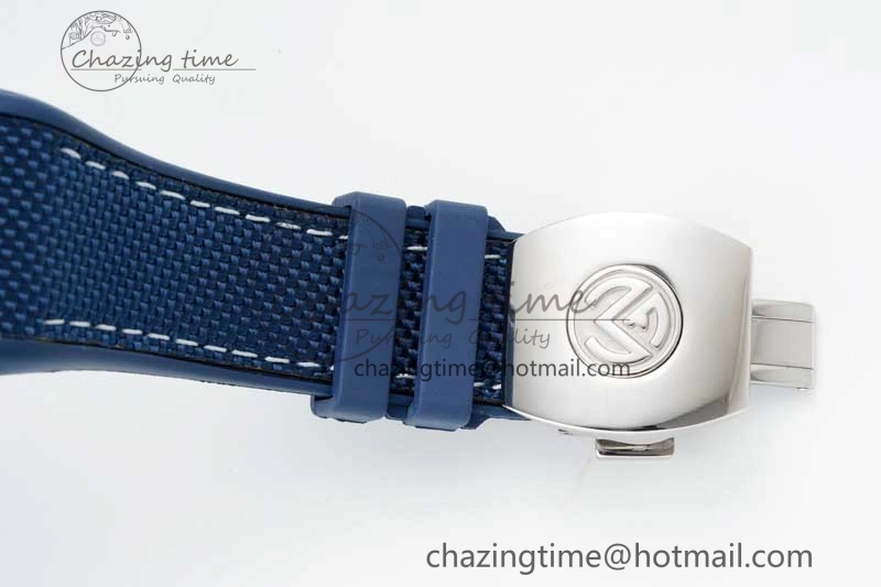 Practical Vanguard Chrono SS ABF 1:1 Best Edition Blue Textured Dial on Blue Nylon Strap A 6515