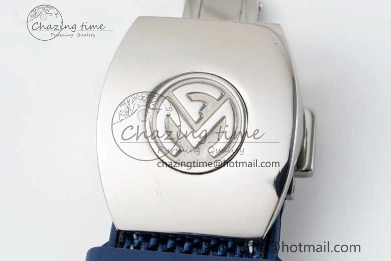 Practical Vanguard Chrono SS ABF 1:1 Best Edition Blue Textured Dial on Blue Nylon Strap A 6515